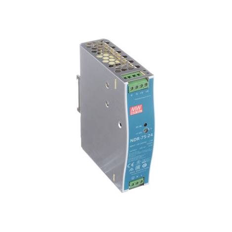 MEAN WELL NDR-75-24 ALIMENTATION RAIL DIN 24 V/DC 3.2 A 75 W NBR. DE SORTIES:1 X CONTENU 1 PC(S)