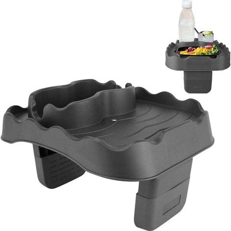 Mesita auxiliar Xiaoxin Whirlpool, portavasos ajustable con 2 soportes para vasos, portavasos antideslizante en color negro. (1/5)