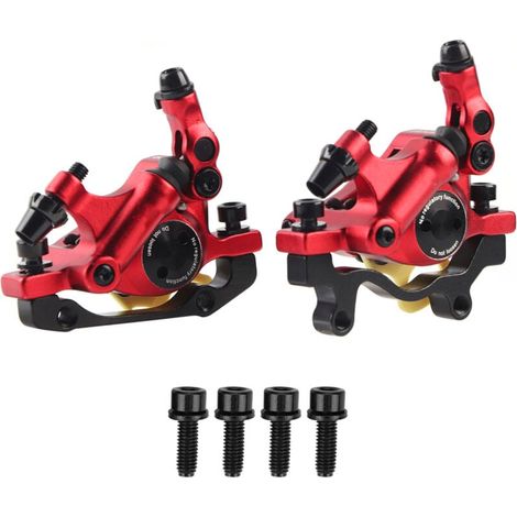 UlisemHB-100 Seilzug-Ölbremse, MTB-Ölscheibenbremse, Rennrad-Seilzug-Ölbremse, elektrischer Klappbremssattel BB7, Vorder- und Hinterrad-Set, verkauft in Rot