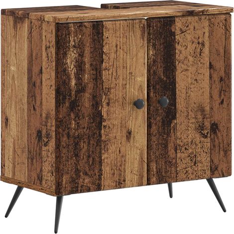 Waschbeckenschrank BREDA Altholz 59,5 x 31,5 x 59 cm vidaXL (1/5)