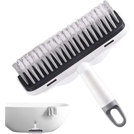 Brosse à Récurer Outil De Nettoyage Compact À Poignée Ergonomique,Raclette De Salle De Bain - pour Le Nettoyage des des Terrasses du Carrelage du Béton Balcons Baignoires Garages (1/5)