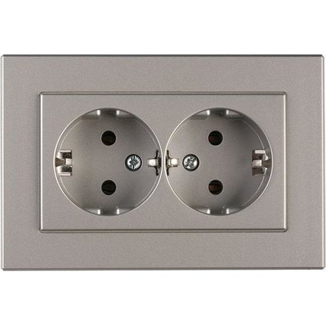 Enchufe vilma-electric xp500 doble 16A 250V empotrable