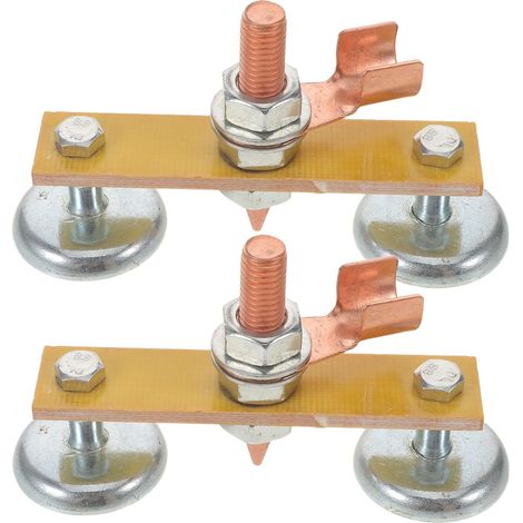 Lot De 2 Pinces De Mise À La Terre Magnétiques Pour Soudage Et Mise À La Terre De Machines De Formage Automobile Pour Fil De Soudage (1/5)