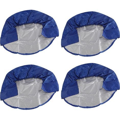 Couvre-pneus de roue de 32 pouces, 4 pièces, housses de protection pour camping-car, camion, voiture, camping-car, remorque, bleu (1/4)