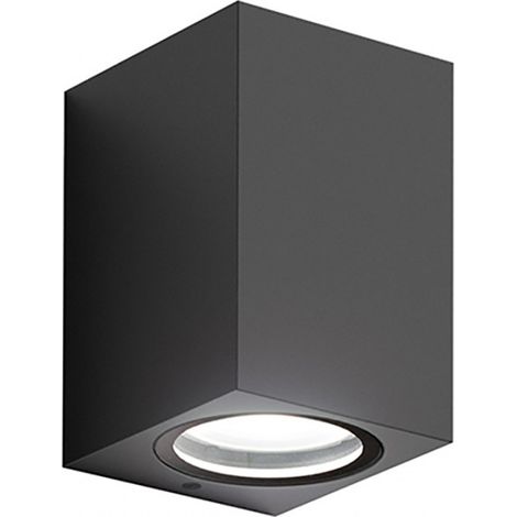 Applique alluminio gea led shin m ges911 gu10 led ip44 lampada parete monoemissione moderno esterno (1/4)