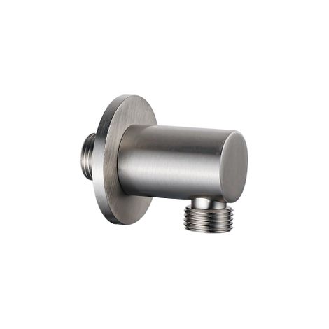 FugaFlow Eccelente Coude de raccordement mural Sobrado - rosace ronde - Acier inoxydable brossé PVD (RVS) (1/3)