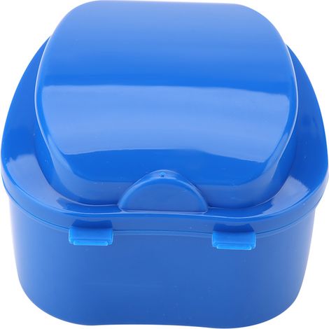 Boîte de rangement pour prothèses dentaires avec filtre, instruments dentaires, bleu foncé. (1/5)