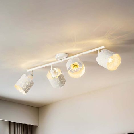 [GEBRAUCHT] B-Ware Lindby Deckenleuchte Aralena LED Lampe 4-flammig dimmbar weiß 97x12cm (1/2)