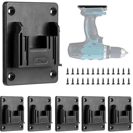 Soporte Para Taladro - ABS Resistente - Montaje Pared Techo Estantería - Compatible Con Taladros Inalámbricos - Pack De 6 (1/5)