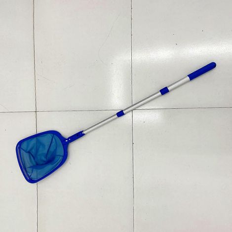 Écumoire de piscine avec tige télescopique en aluminium et filet fin en nylon – compatible avec les tiges standard (1/2)