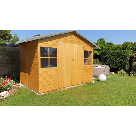 GARDEN COTTAGE CASETTA LEGNO WOODEN A PANNELLI VAL RIDANNA CM.L272xP182xH164/210 (1/7)