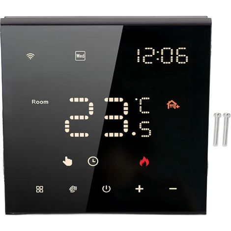 Thermostat intelligent, contrôle par application, écran tactile numérique Programmable sur 7 jours, WiFi pour la maison, 100-250VAC 3A (1/5)