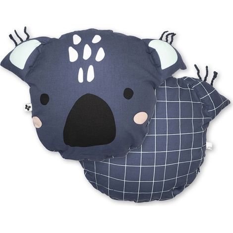 Coussin en forme de koala bleu avec housse amovible en coton - FLASH (1/5)
