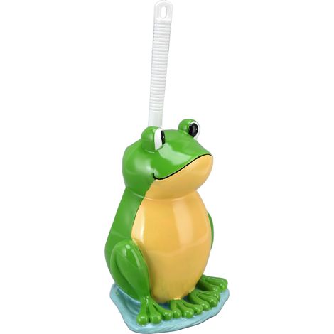 Kreative Toilettenbürste in Froschform mit Halterung, stehendes WC-Bürsten-Set (1/5)