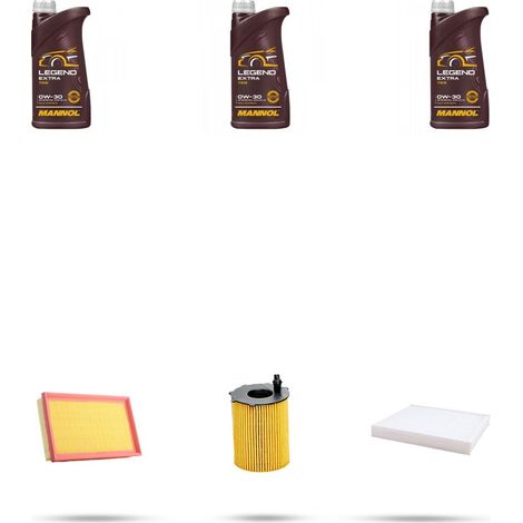Kit tagliando 3 FILTRI e 3L OLIO compatibile con Fiat Panda III 0.9 TwinAir 48kw Dal 2012 (1/4)