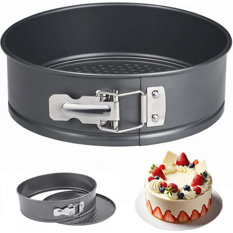 1 Moule à charnière rond 18 cm, anti-adhésif, pour gâteau, tarte, pizza, four et friteuse à air