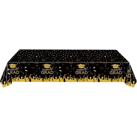 Nappe de table - Diplôme - Jetable - Or - Fête de Diplôme Adulte - 35 x 20 cm - 1 Pièce (1/5)