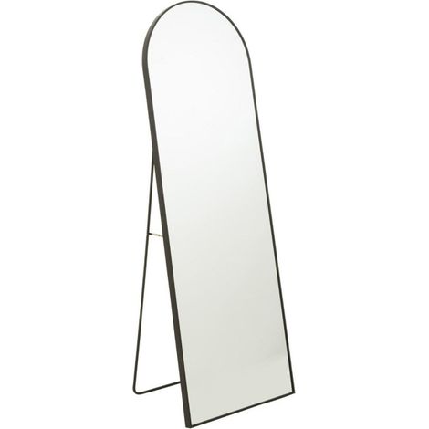 Miroir sur Pied Arrondi "Lazaro" 150cm Noir (1/5)