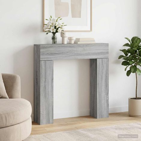 Teenpull – Kaminumrandung Sonoma-Grau 102 x 18 x 100,5 cm Holzwerkstoff