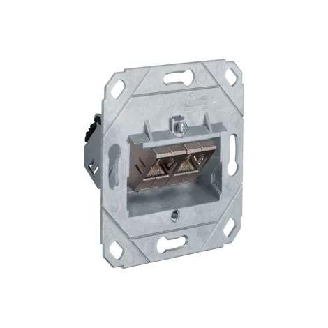 hager Patch-Modul 2-fach G3175 Cat.6 geschirmt mit Tragring (1/2)