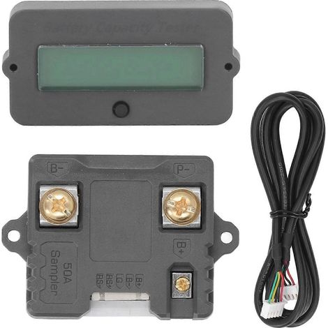 Batteriemonitor, wasserdicht, ABS-Gehäuse, Verpolungsschutz, einfache Verkabelung, Batteriespannungsmesser für mehr Sicherheit, 80 V, 50 A