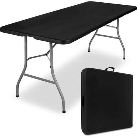 Tavolo da catering Feta pieghevole in valigia, 180 cm, nero (1/5)