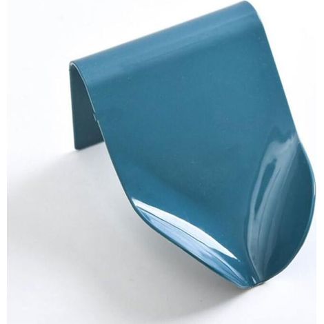 Wall-mounted soap dish without drilling, with drainage, sponge soap holder for shower, bathroom, kitchen (blue) (1/5)