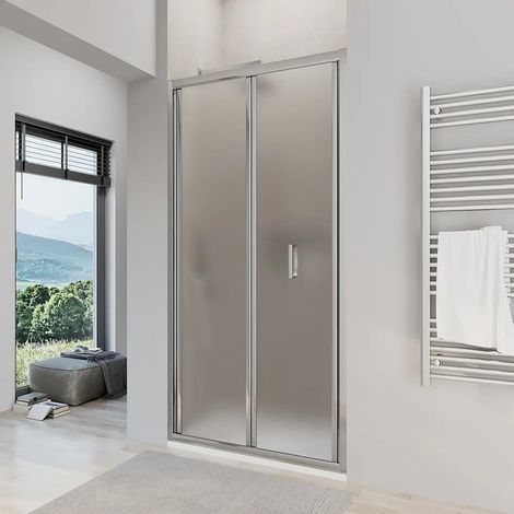 Porta doccia 70 cm apertura a libro vetro opaco Capri (1/5)