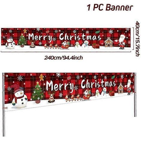 Bannière de Noël extérieure - Décoration de Noël pour la maison - Ornement de Noël - Cadeau de Bonne Année - Style 30 (1/5)