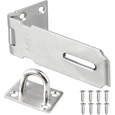 Verrou de porte en acier inoxydable 7,6 cm, loquet de sécurité pour abris de jardin, portails, fenêtres, armoires