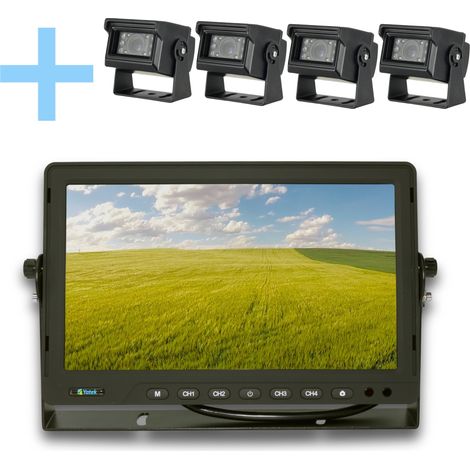 Kit vista posteriore Yatek, display AHD da 10,1" + 4 telecamere 1080P per il parcheggio Yatek