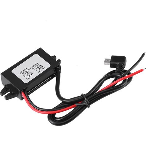 Convertisseur DC-DC 12V vers 5V 3A avec Micro USB pour Smartphone en Voiture