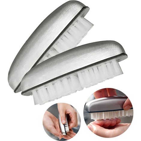 2x Handwaschbürste, brosse à ongles en acier Inoxydable, élimine les Odeurs, pour le Bricolage, Lavage à la main, dans la salle de Bain, Cuisine pour le Nettoyage