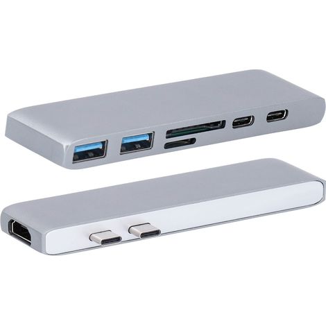 Station d'accueil universelle 7-en-1 avec ports USB-C, HDMI 4K et lecteur de cartes SD/MMC (1/5)
