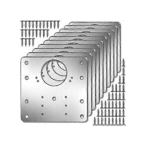 Kit de réparation de charnières de placard (10 pièces) en acier inoxydable pour portes de placards de cuisine (1/5)