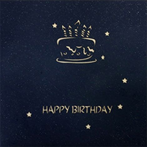 Cartes d'anniversaire musicales 3D, carte d'anniversaire musicale pop-up « Joyeux anniversaire », lot de 1 carte postale.