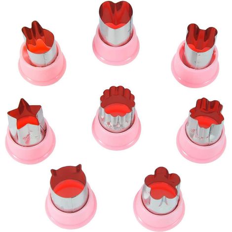 Set mit Gemüse-Ausstechformen, Obst- und Keksformen, dekorativen Ausstechformen, Küchen- und Backzubehör, Stecknadel (1/5)