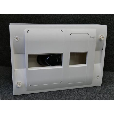 Coffret Gamma+ blanc 18 modules en saillie 355x250x103mm avec bloc de commande type E HAGER