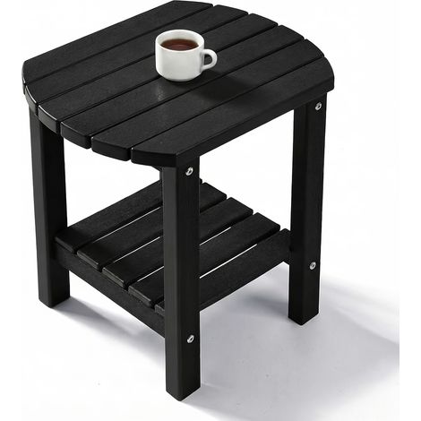 Table d'appoint ovale Adirondack, table d'appoint extérieure en PEHD, résistante aux intempéries, idéale pour terrasse, jardin, piscine, intérieur, plage, facile d'entretien (1/5)