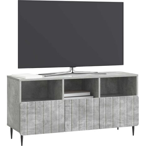 Maison Exclusive - Meuble TV Gris béton 102 x 34,5 x 50 cm Bois d'ingénierie