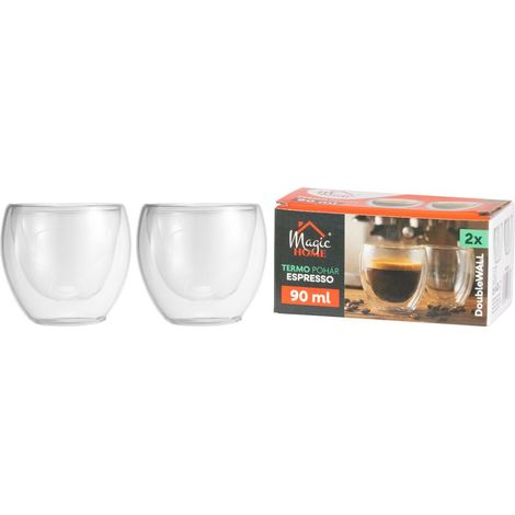 Becher MagicHome Espresso für Kaffee/Tee, Thermo mit doppelter Wandung, 90 ml, Packung 2 Stk (1/4)
