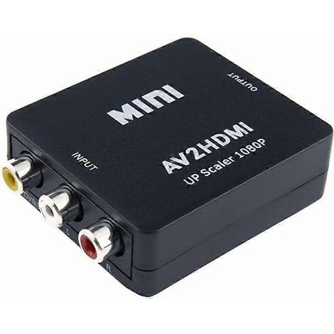 Convertisseur vidéo composite 1080p avec entrée RCA AV vers sortie HDMI compatible et mise à l'échelle (1/5)