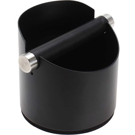 Dispensador de espresso, unidad dispensadora de molinillo de café de acero inoxidable con varilla dispensadora desmontable y base de goma antideslizante (negro). (1/3)
