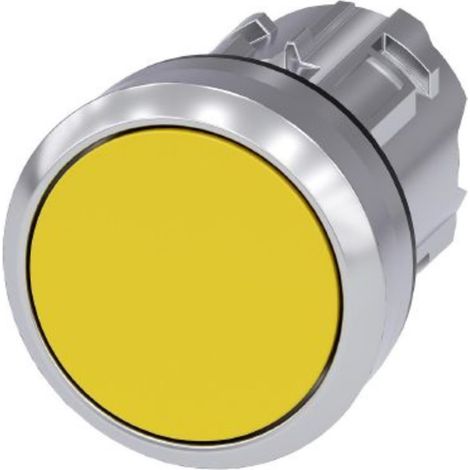 Pulsante piatto rotondo da 22mm IP66 Giallo Siemens 3SU10500AB300AA0