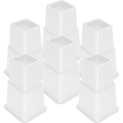 Set de rehausseurs pour 6 pieds – 8/11/20 cm – 600 kg – Blanc (1/5)