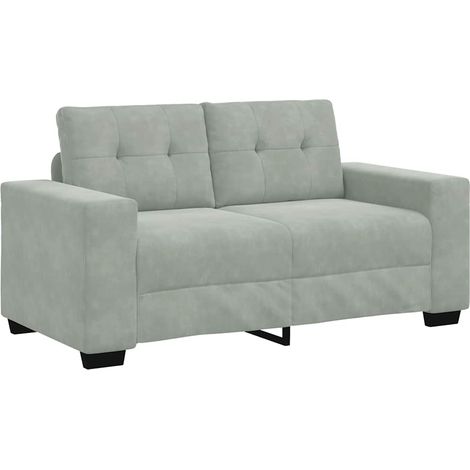 Canapé,Sofa pour Salon,Banquette causeuse gris clair 120 cm velours CFW139718 (1/5)