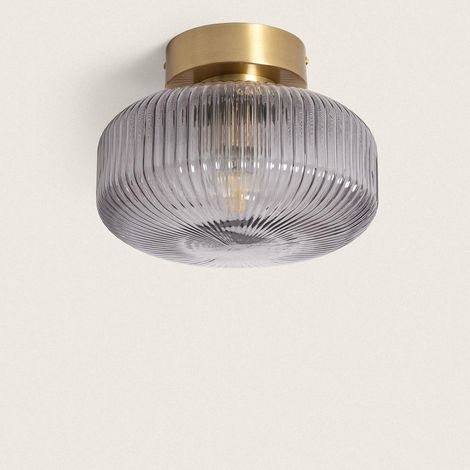Lámpara de Techo Metal y Cristal Windsor Dorado