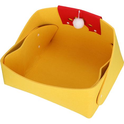 Lit universel quatre saisons en feutre pour chat, grotte, rebond rapide, installation facile (1/5)