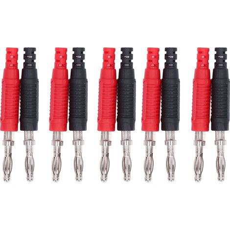 Lot de 5 fiches bananes mâles isolées et douilles bananes femelles DIY connecteurs pour machines à souder (1/5)