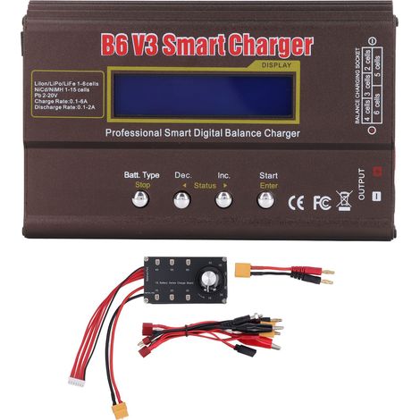 Chargeur intelligent 6 voies pour batteries en série, adaptateur multifonction équilibrage 100-240V AC (1/5)